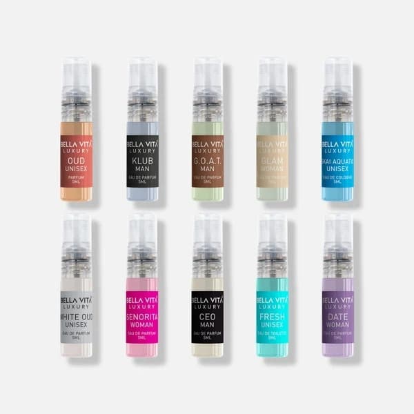 Bella Vita Perfume Trial Pack - 10 Minis by Bella Vita Luxury