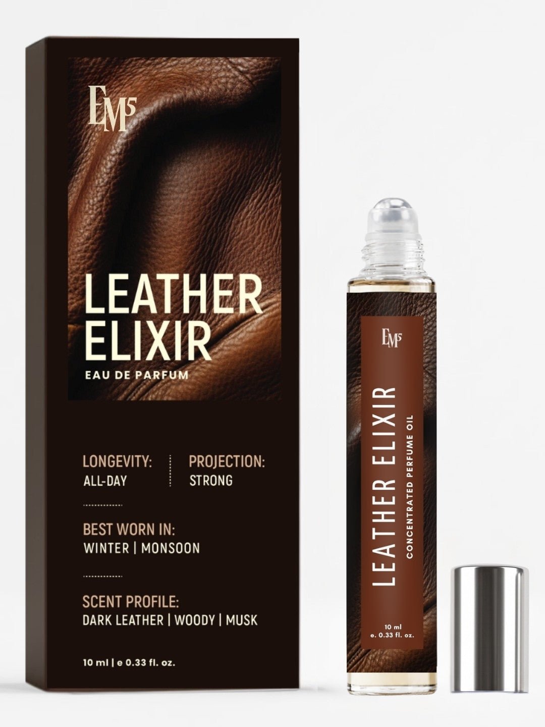 Leather Elixir Perfume Roll-On by House of EM5