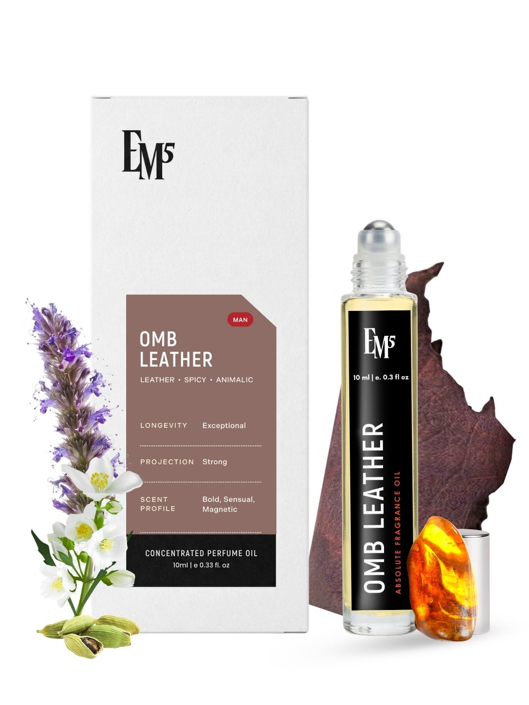 Omb Leather Perfume Roll-On by House of EM5