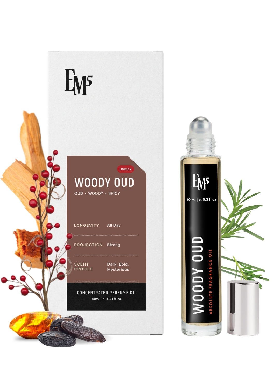Woody Oud Perfume Roll-On by House of EM5