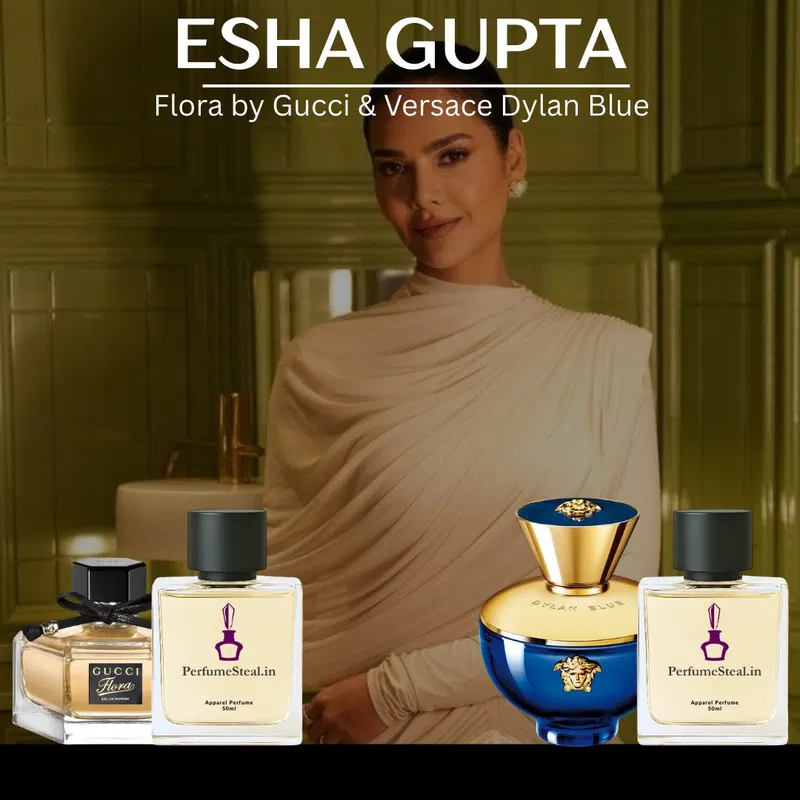 Esha Gupta - Flora by Gucci & Versace Dylan Blue 50ml Combo by PerfumeSteal