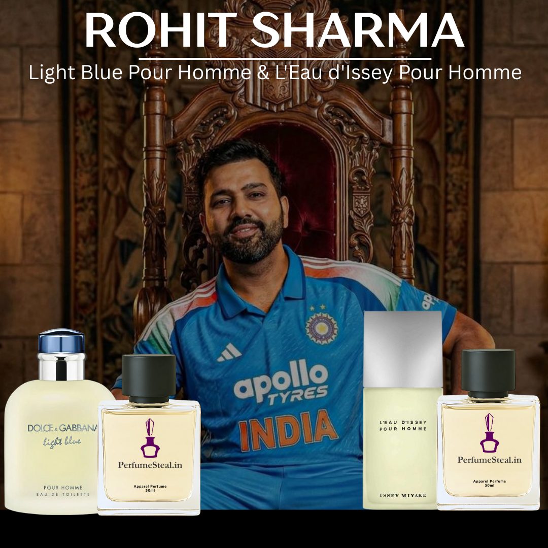 Rohit Sharma - Light Blue Pour Homme & L'Eau d'Issey Pour Homme 5ml Combo by PerfumeSteal